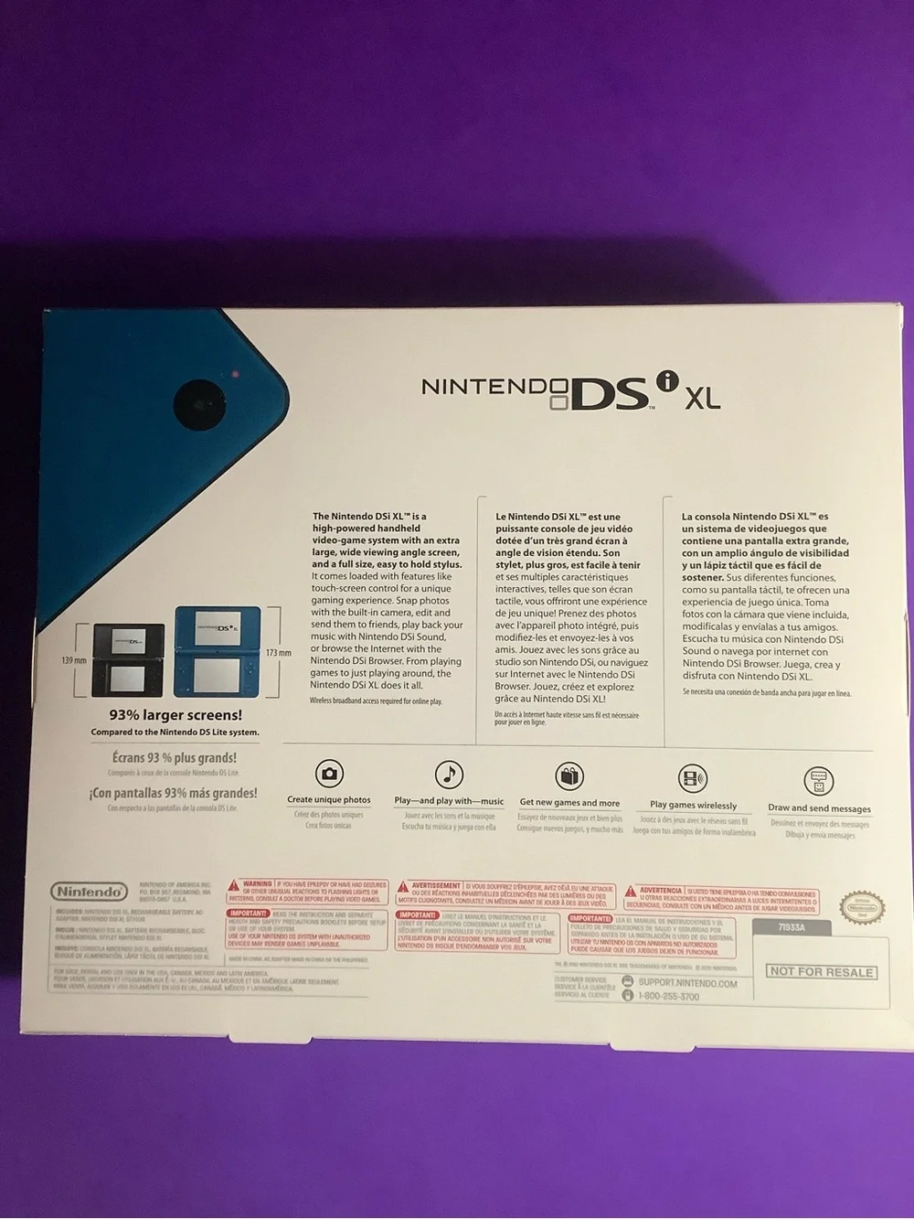 Jumbo Empty Large Nintendo DSXl Cardboard Display